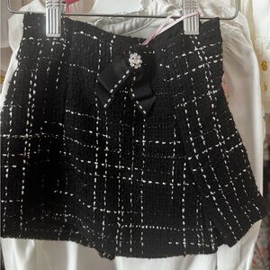 Stylish Black and White Kids Skort